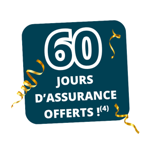60 jours d'assurance offerts