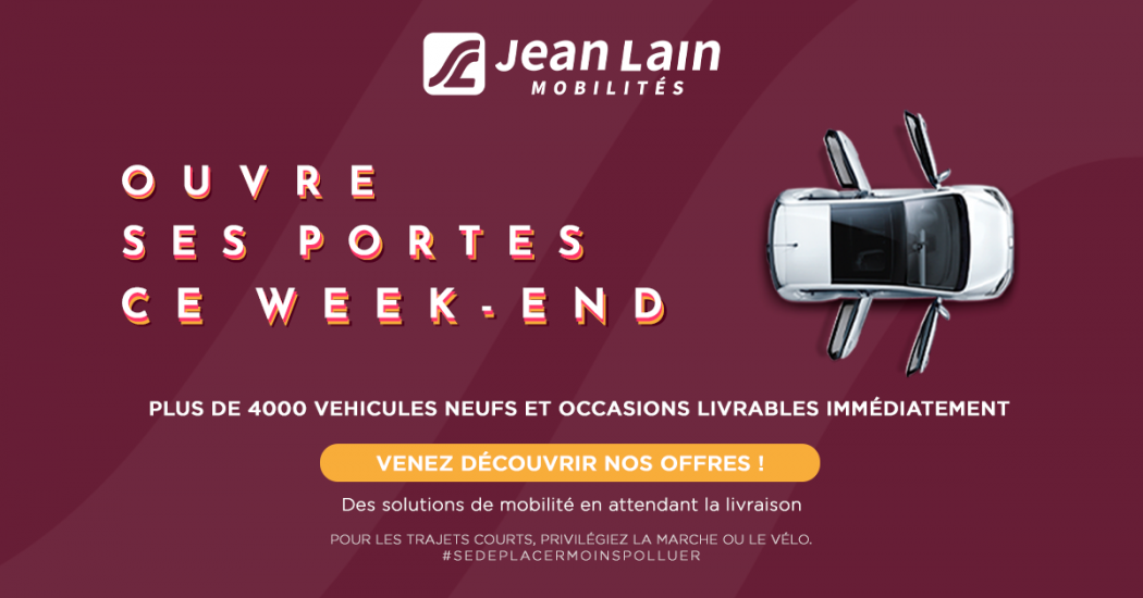 Actualité Jean Lain Occasions labélisée «Journée Portes Ouvertes ce dimanche 16 oct» du 7 oct. 2022